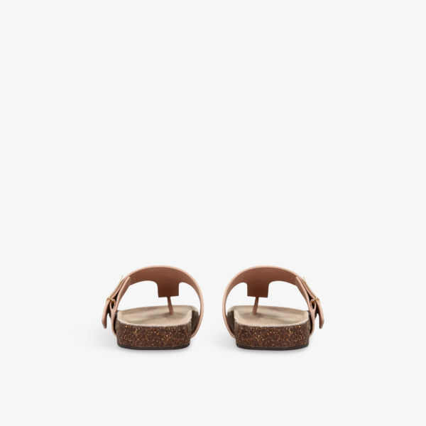 Сандалии-шлепанцы Tory Burch Mellow замшевые с логотипом на пряжке, бледно-розовый — фото 4