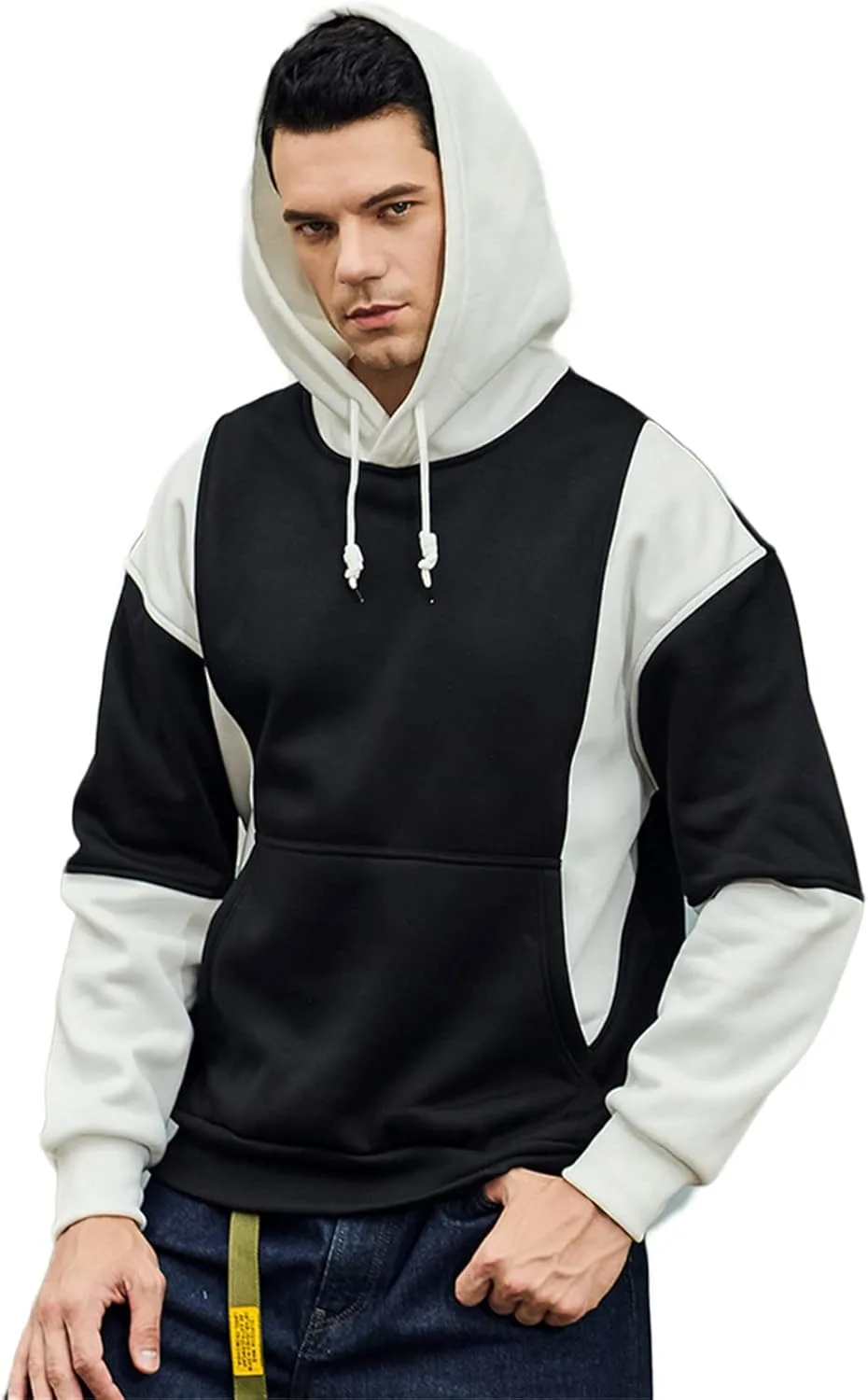 

Мужская худи plus size casual sports с цветными блоками lonwick