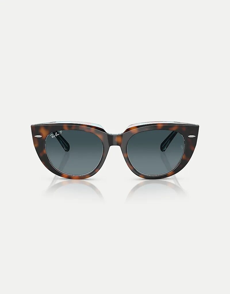 

Солнцезащитные очки Ray-Ban Doreen с квадратными поляризованными линзами в темно-гаванском цвете на прозрачной многослойной основе.
