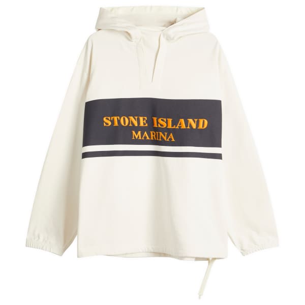 

Худи с логотипом в полоску Marina Stone Island, белый