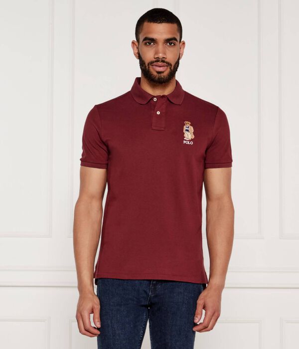 

Рубашка поло Custom slim fit Polo Ralph Lauren, красный