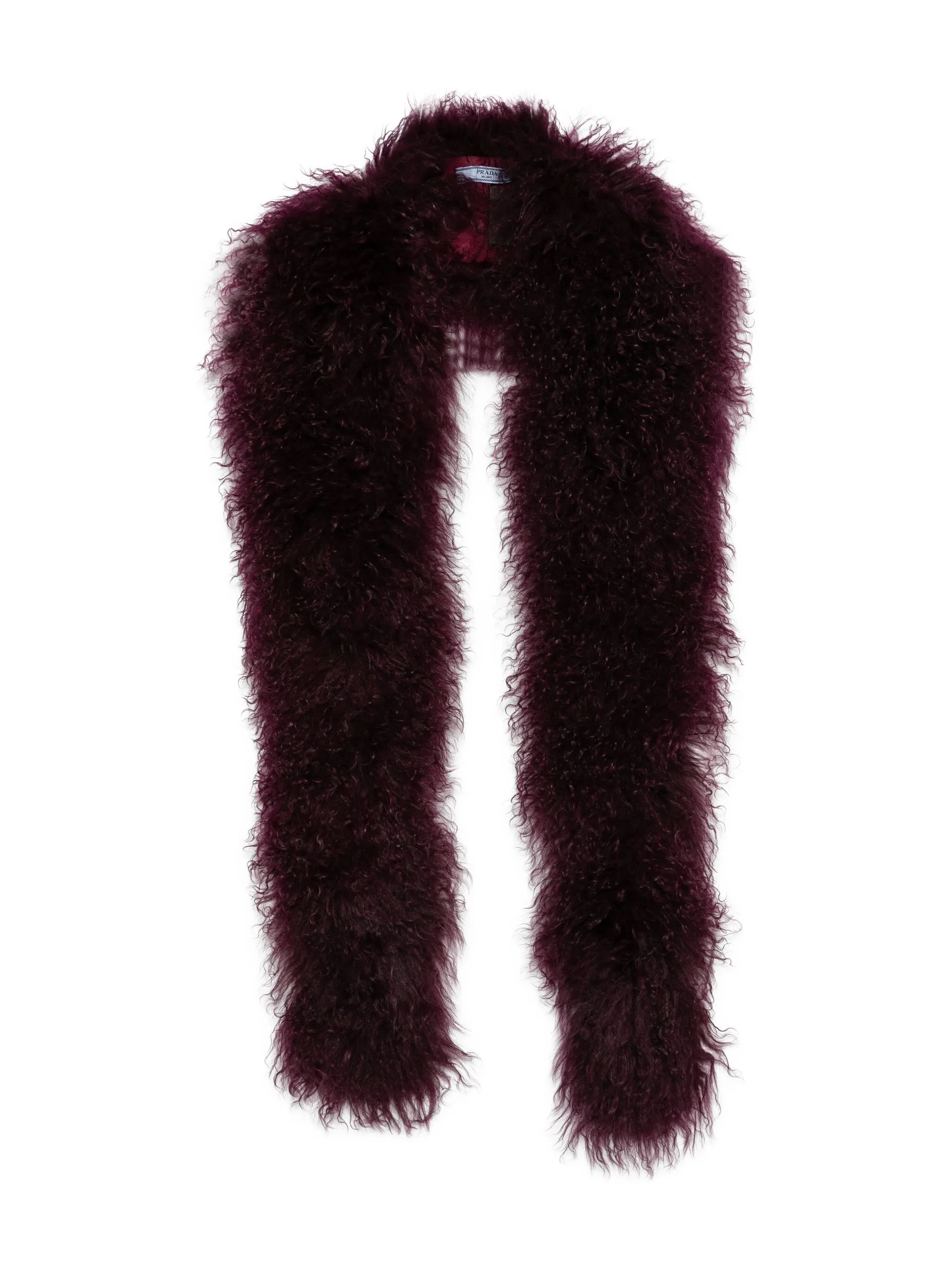 

Объемный шарф Prada, красный