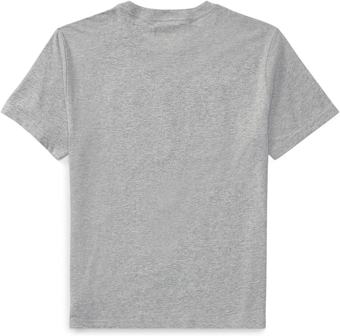 Футболка Polo Ralph Lauren Kids Flag Cotton Jersey Tee, цвет Andover Heather — фото 2
