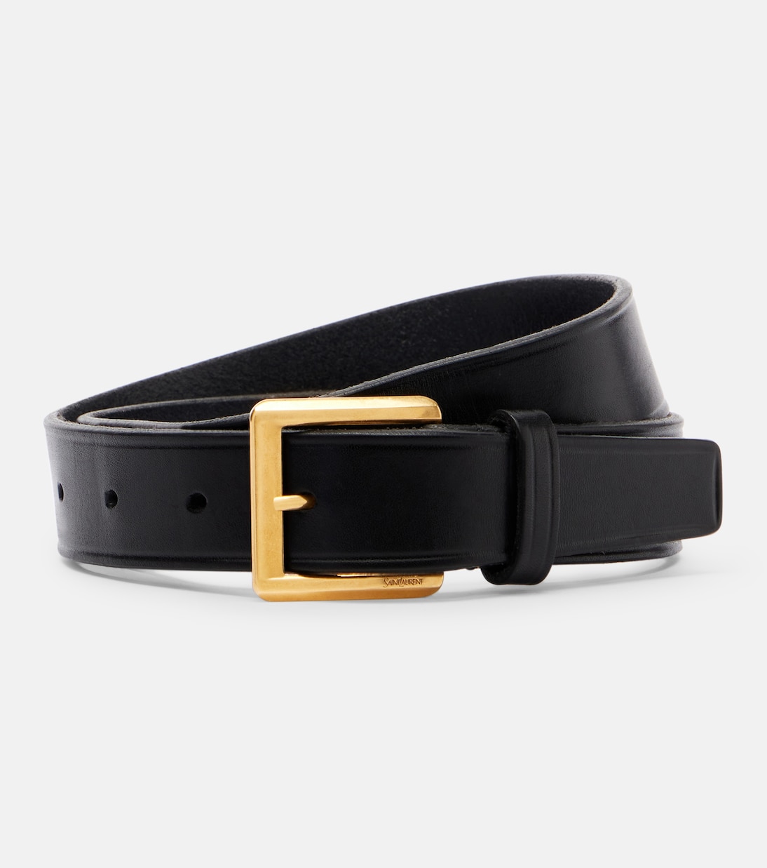 

Кожаный ремень Saint Laurent, черный