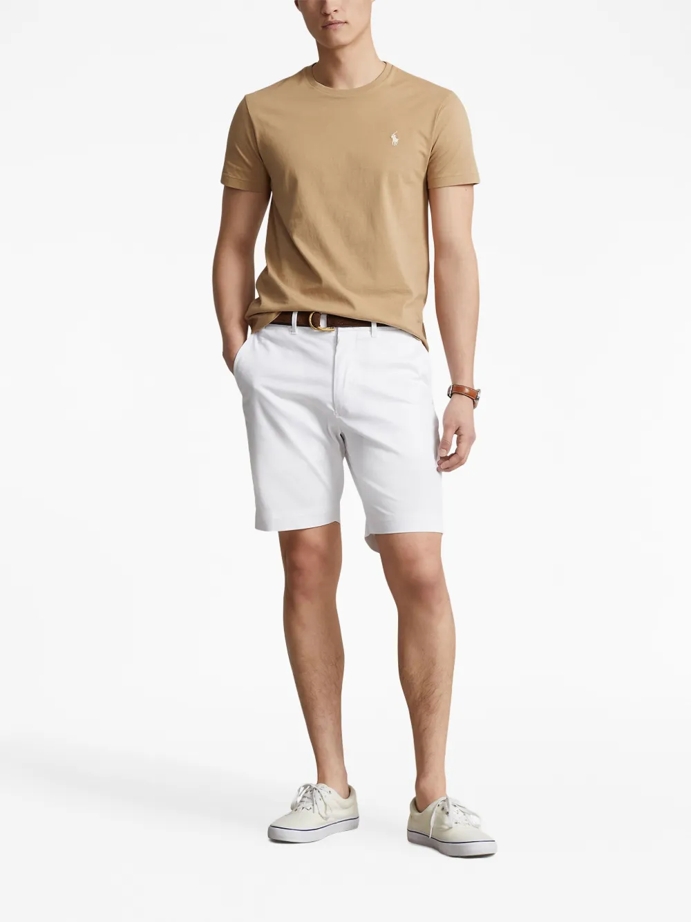 Футболка с вышивкой Polo Pony POLO RALPH LAUREN, коричневый — фото 2