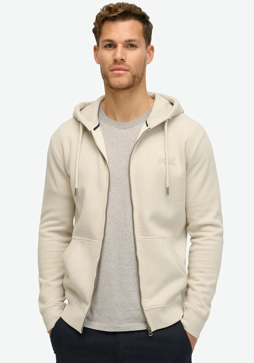 

Толстовка с капюшоном Superdry "ESSENTIAL LOGO ZIP HOODIE", бежевый