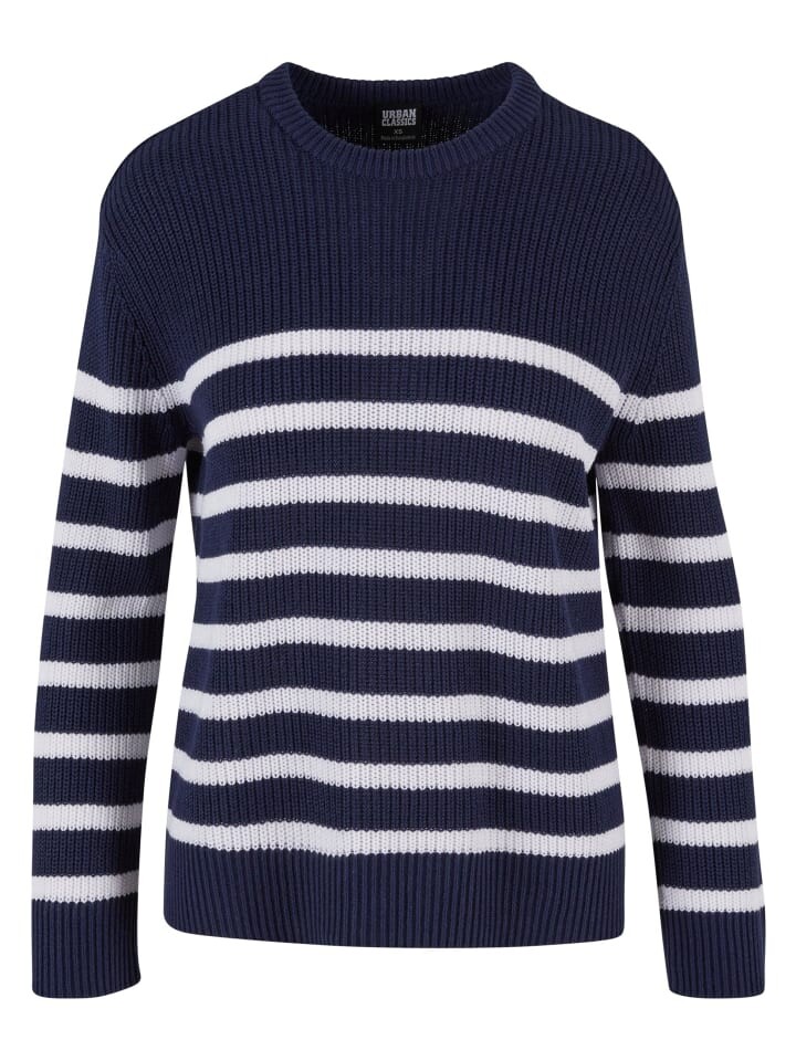 

Пуловер Urban Classics Gestrickter Rundhalsausschnitt, цвет navy/white
