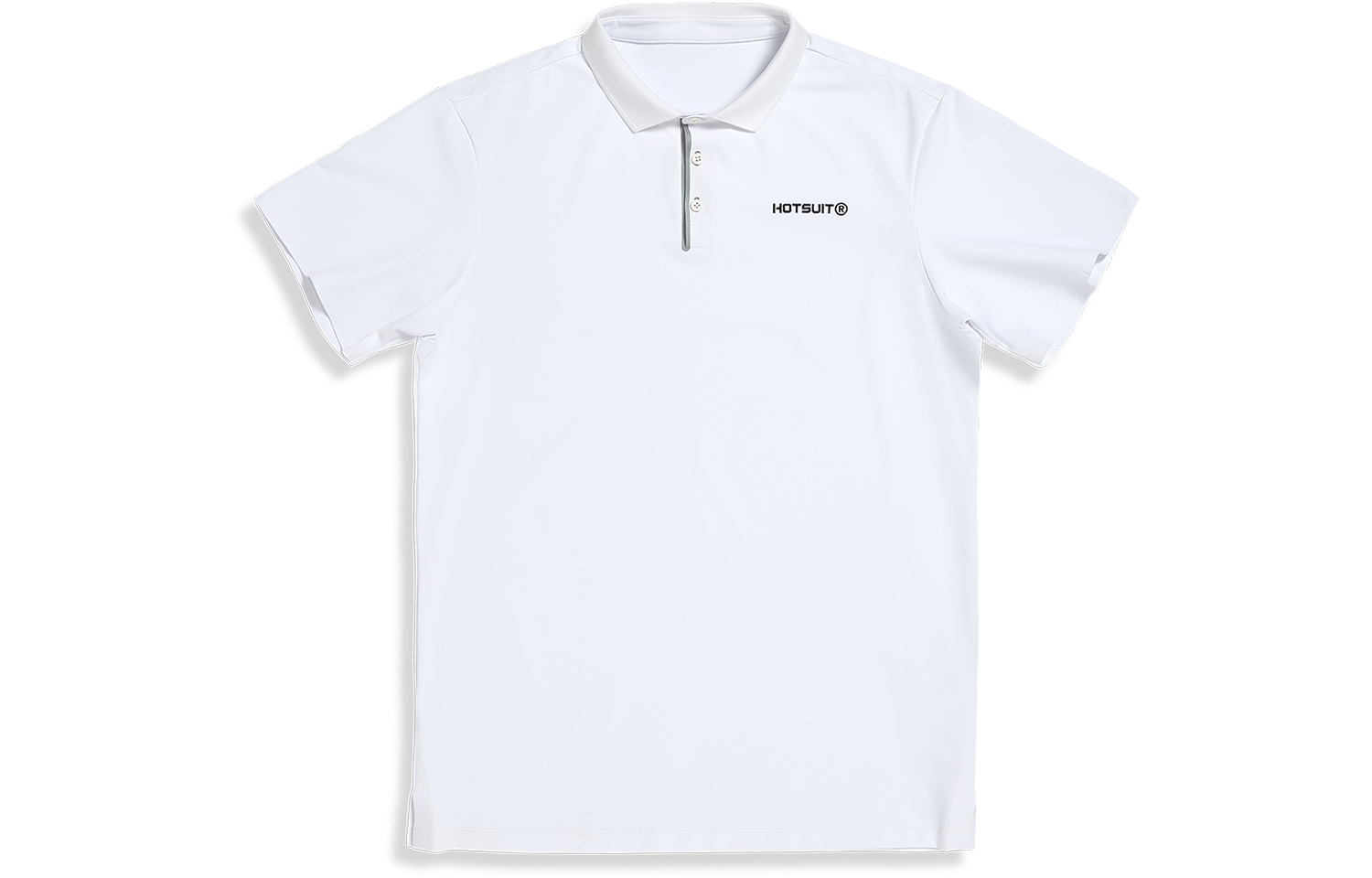 

Футболка поло мужская HOTSUIT, серебристо-белая