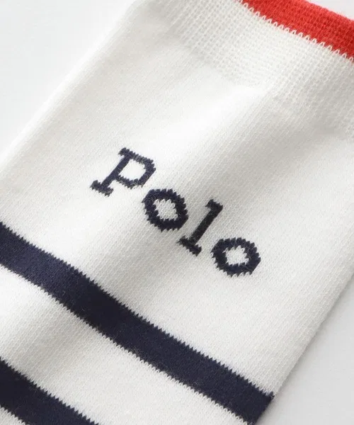 Носки Polo Ralph Lauren органический хлопок лого бордер мидл — фото 2