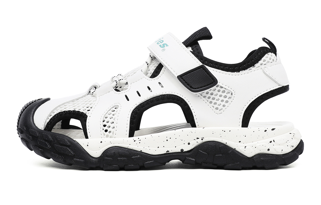 

Противоскользящие, противоударные, дышащие, легкие детские сандалии для детей Dickies, белый/черный