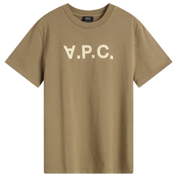 

Футболка с логотипом VPC A.P.C., хаки & off белый