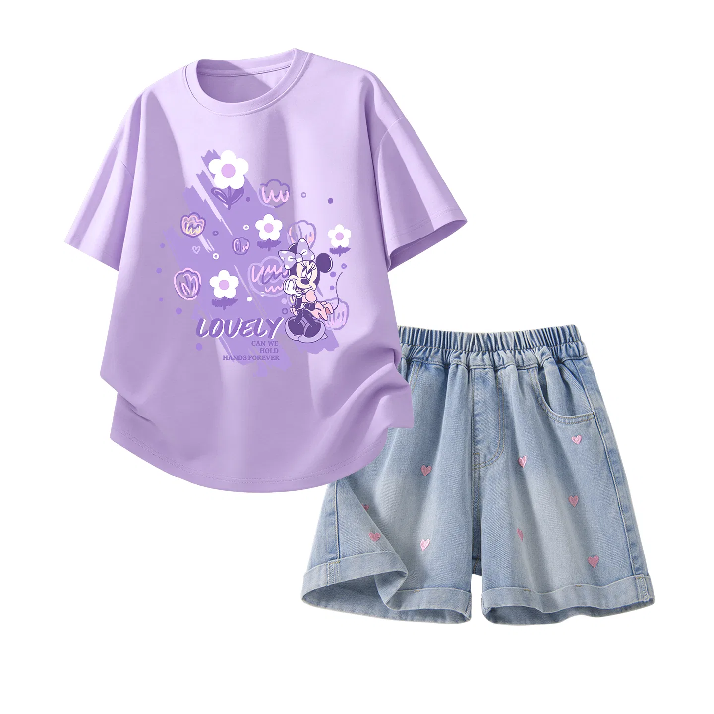 Спортивный костюм детский Disney 2 предмета в цветах Bubble Flower Taro Purple и Denim Blue