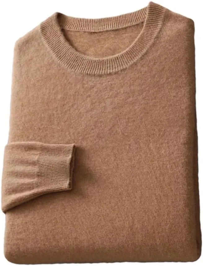 

Мужской шерстяной свитер-пуловер с длинными рукавами