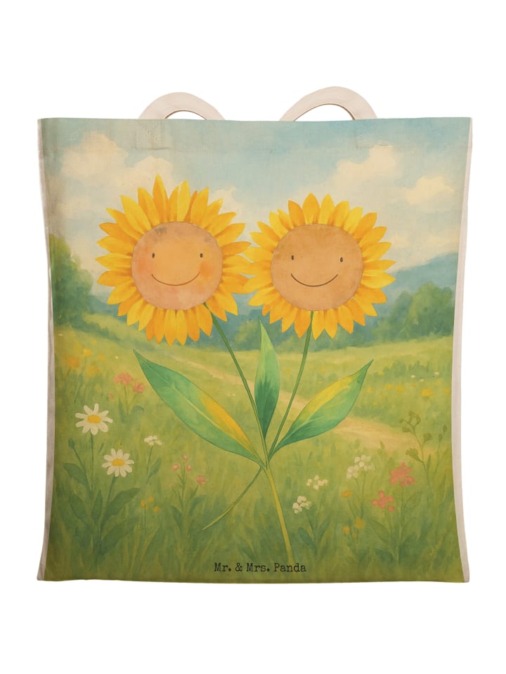 

Mr. & Mrs. Panda Сумка через плечо с рисунком в виде цветка и подсолнуха, без надписи, белого цвета