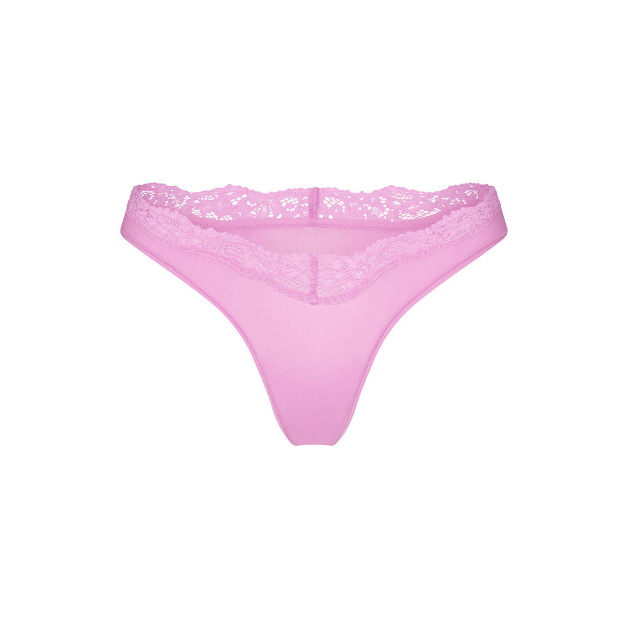 

Стринги с окучиванием SKIMS Fits Everybody Lace, цвет Petal