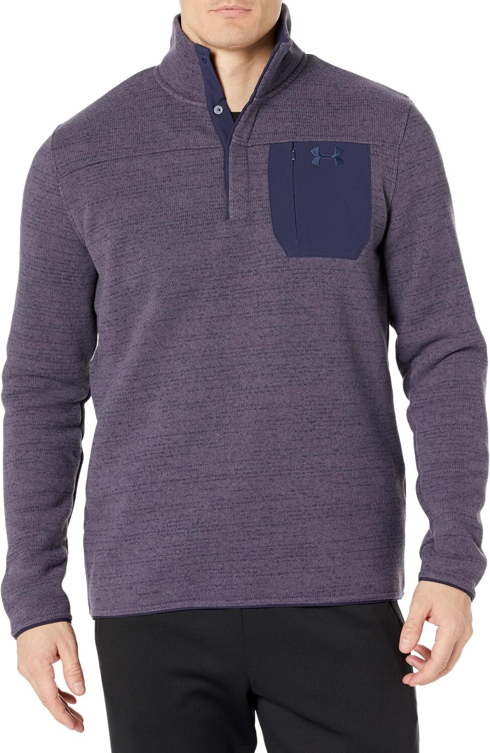 

Толстовка Under Armour UA Specialist Henley 2.0, цвет Midnight Navy/Tempered Steel/Midnight Navy
