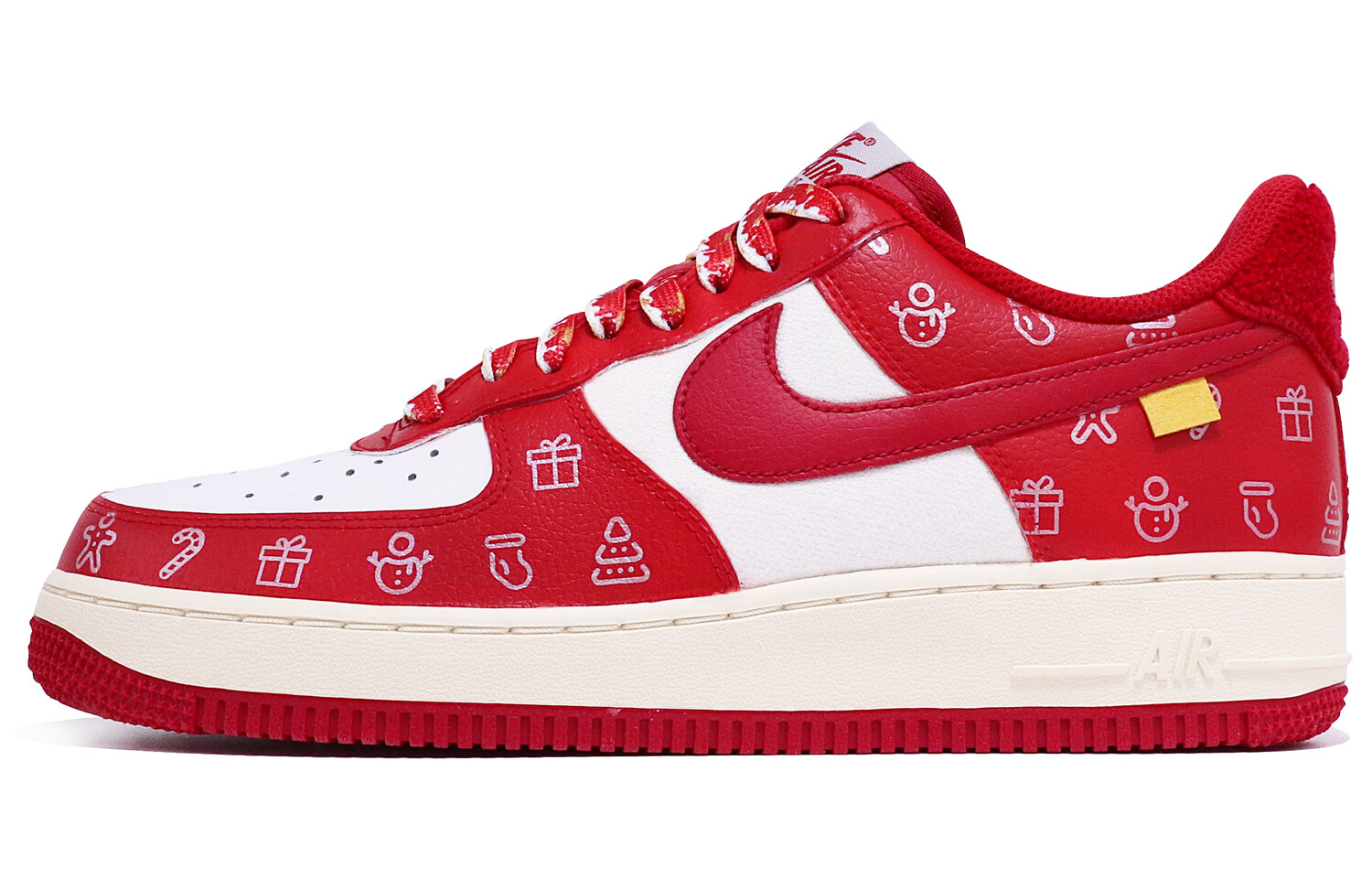 

Кроссовки Nike Air Force 1 Skateboard Shoes Men Low-Top White Red Silver