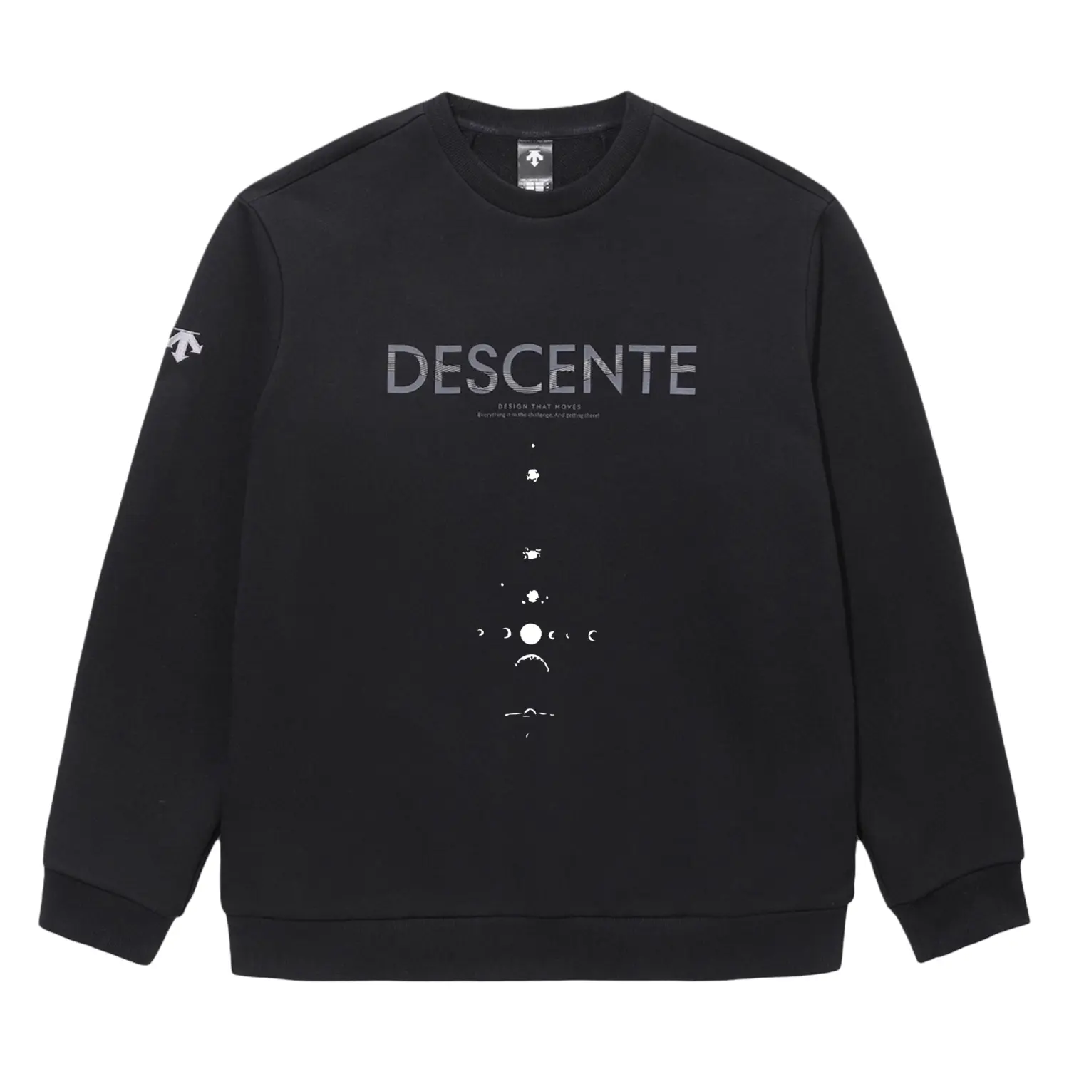 

DESCENTE Свитшоты Unisex Black с круглым вырезом, умеренная посадка, Regular