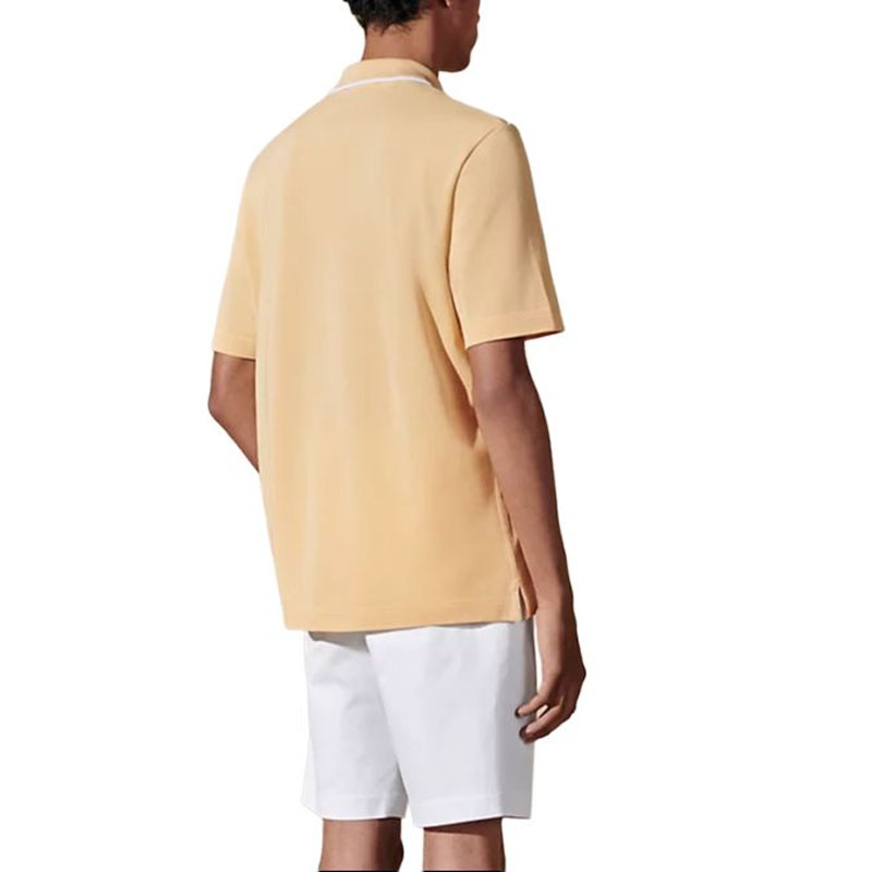 HERMES SS25 Футболка-поло мужская бананово-желтая — фото 3