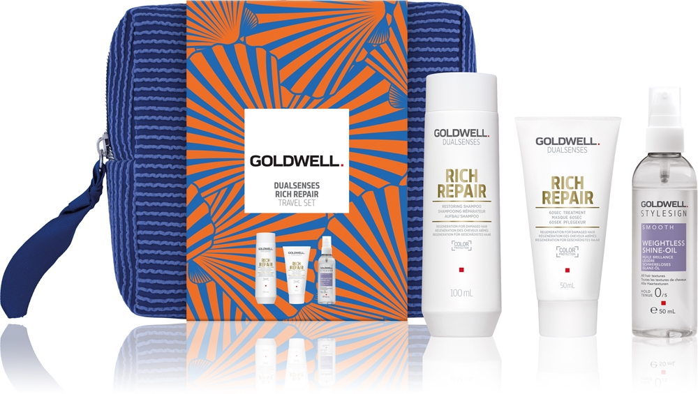 

Дорожный набор Dualsenses Rich Repair с питательным и увлажняющим эффектом Goldwell, 3 шт