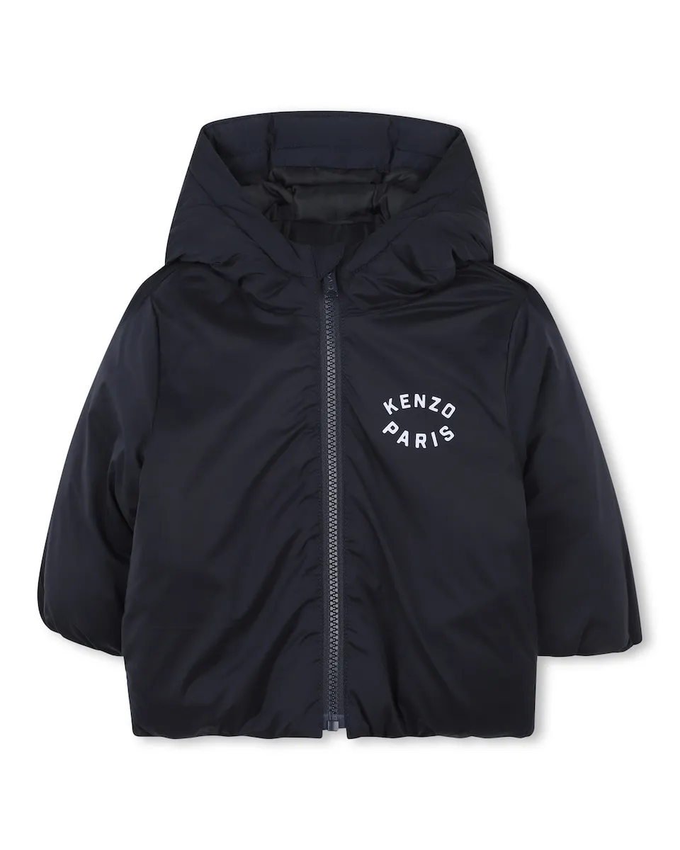 

Детское пальто голубого цвета с длинными рукавами Kenzo Kids