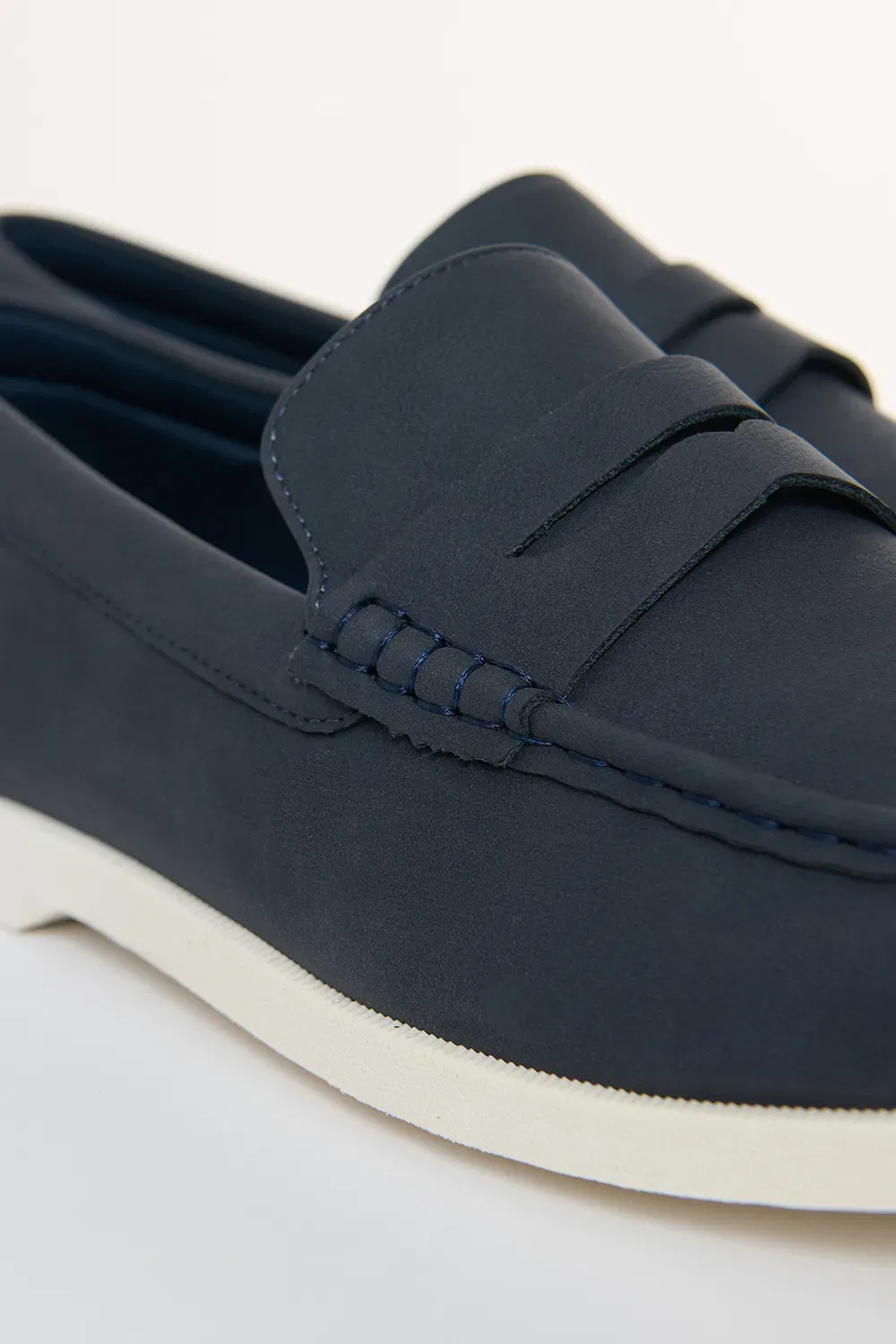 Полуботинки Penny Loafer из искусственной замши Threadbare, темно-синий — фото 4