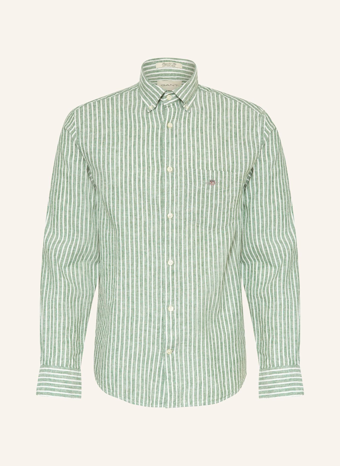 

Рубашка прямого кроя с льном Gant, мультиколор