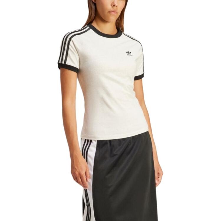 Футболка Adidas Originals 3-Stripes Slim Raglan, белый — фото 3