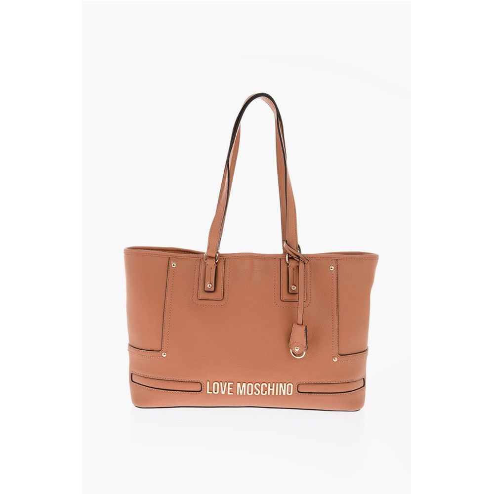 

Сумка-тоут из искусственной кожи с золотистым логотипом LOVE Moschino, Brown