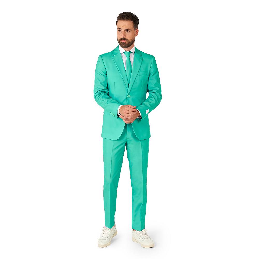 

Мужские костюмы OppoОблегающий однотонный костюм и галстук OppoSuits, цвет Trendy Turquoise