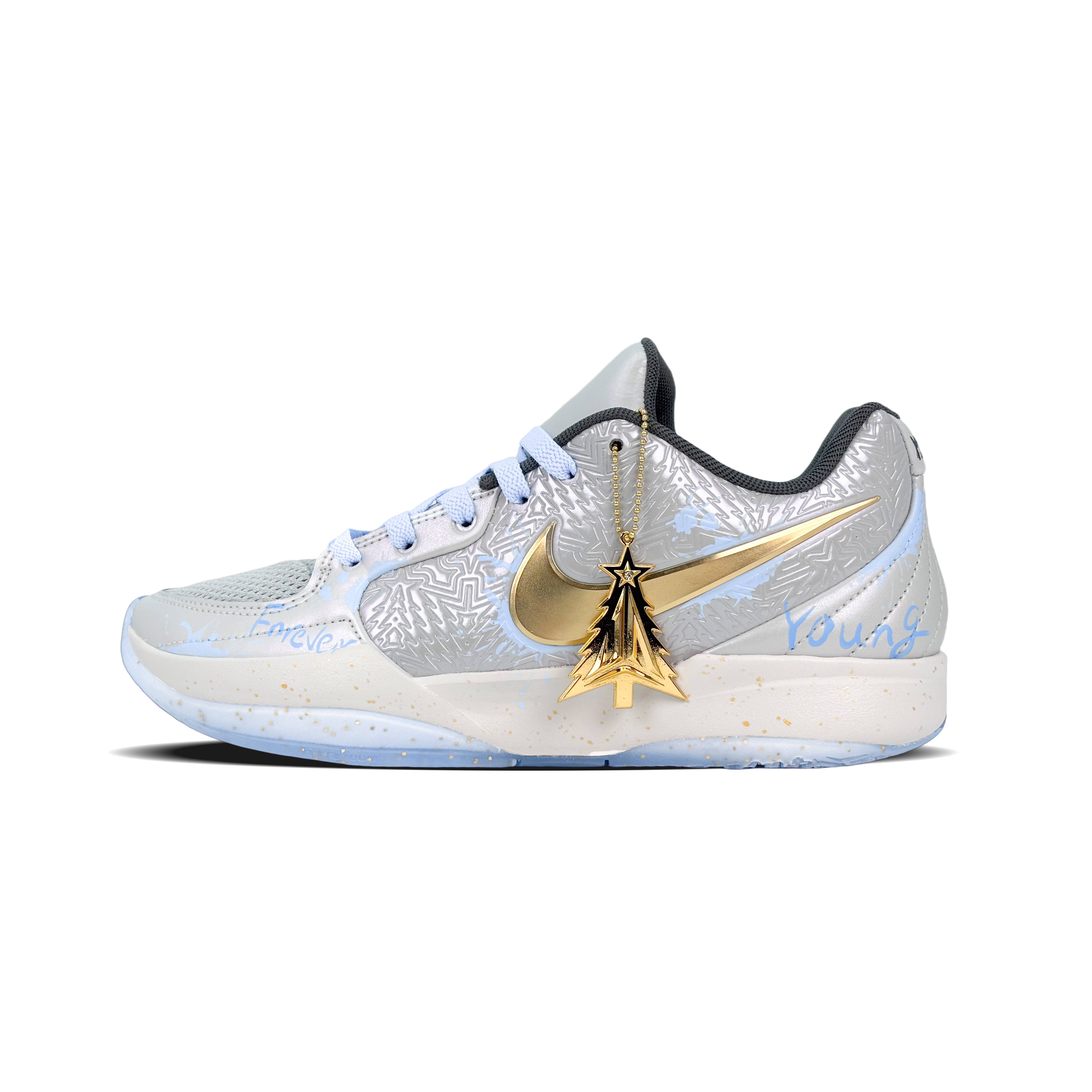 

Nike Баскетбольные кроссовки Ja 2 с низким верхом, амортизирующие, противоскользящие и износостойкие, мужские, белое золото