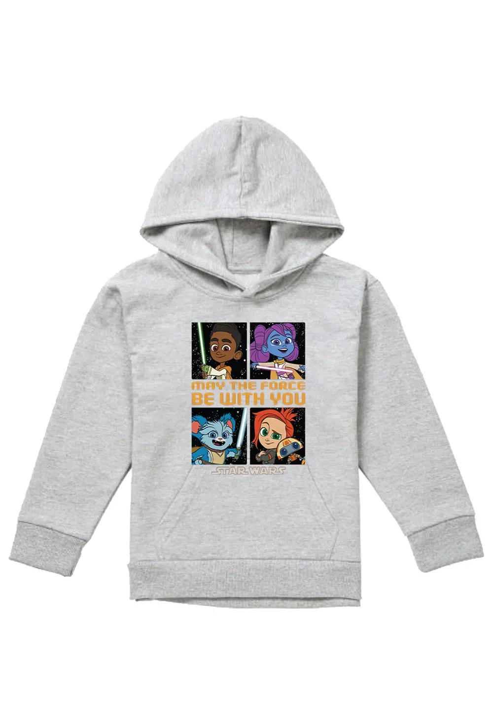 Детская толстовка Star Wars Young Jedi Adventure Among The Stars, Disney, серый — фото 4