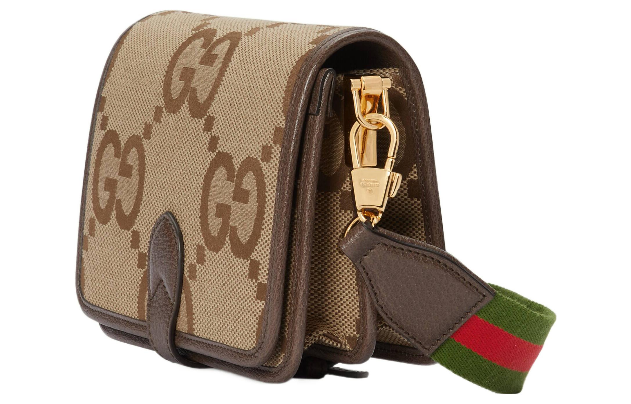 Женская сумка-мессенджер GUCCI из канваса — фото 2