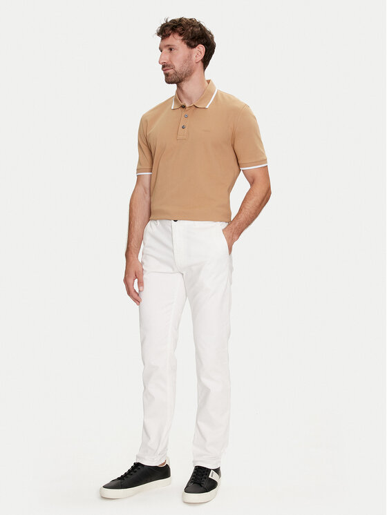Чиносы slim fit Chino_Slim 50510933 Boss, бежевый — фото 2