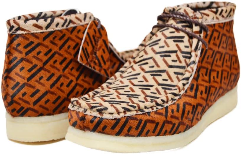 

Дизайнерские мужские туфли Walkers с мехом в винтажном стиле на шнуровке, ручная работа, мужская обувь с отличным комфортом и стильным внешним видом British Collection, Tan Ceasar Print