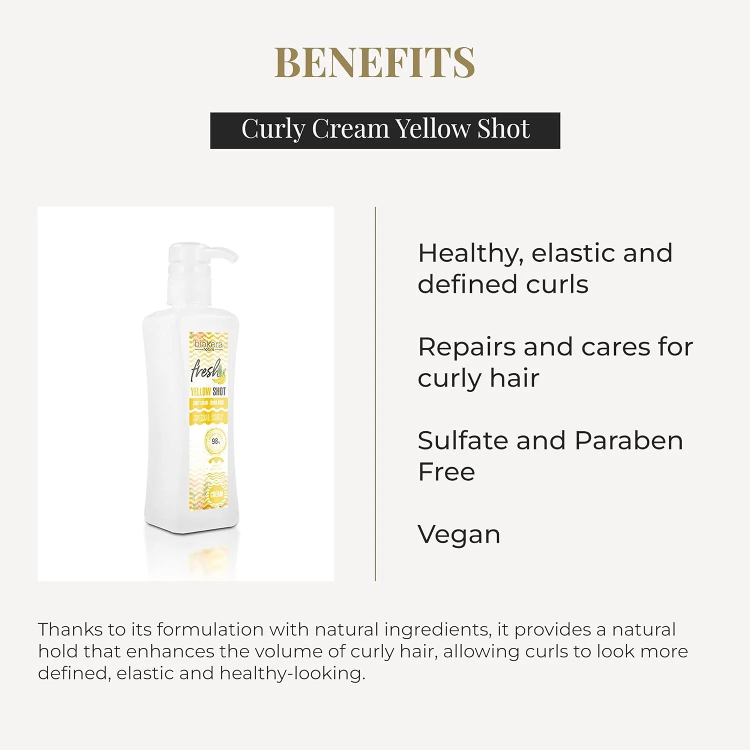 Крем для формирования локонов Curly Cream Yellow Shot от SALERM Biokera Fresh Salerm — фото 3