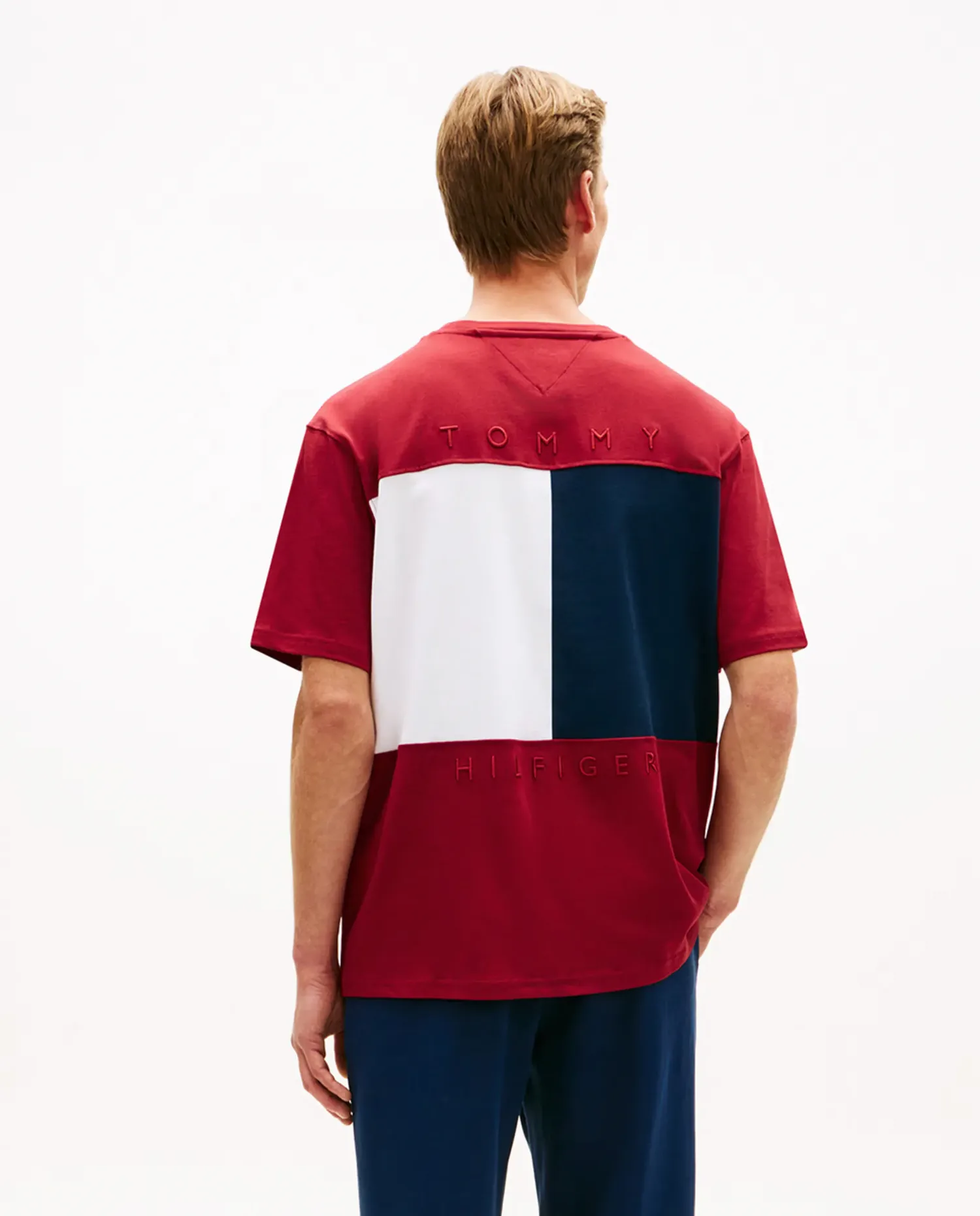 Мужская футболка с короткими рукавами, круглым вырезом и принтом Tommy Hilfiger, красный — фото 2