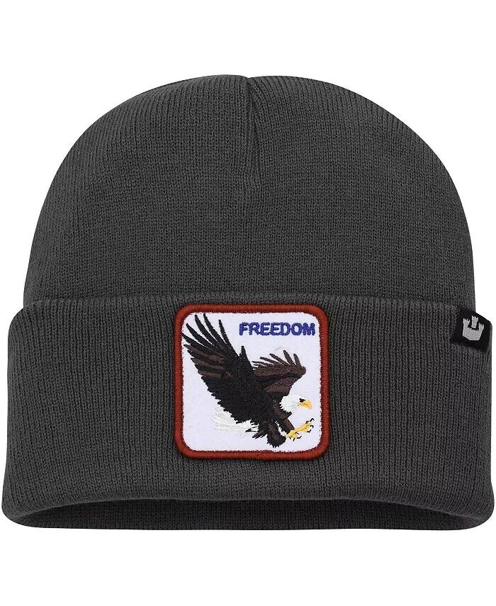 

Мужская темно-серая вязаная шапка с манжетами Toasty Freedom Goorin Bros.