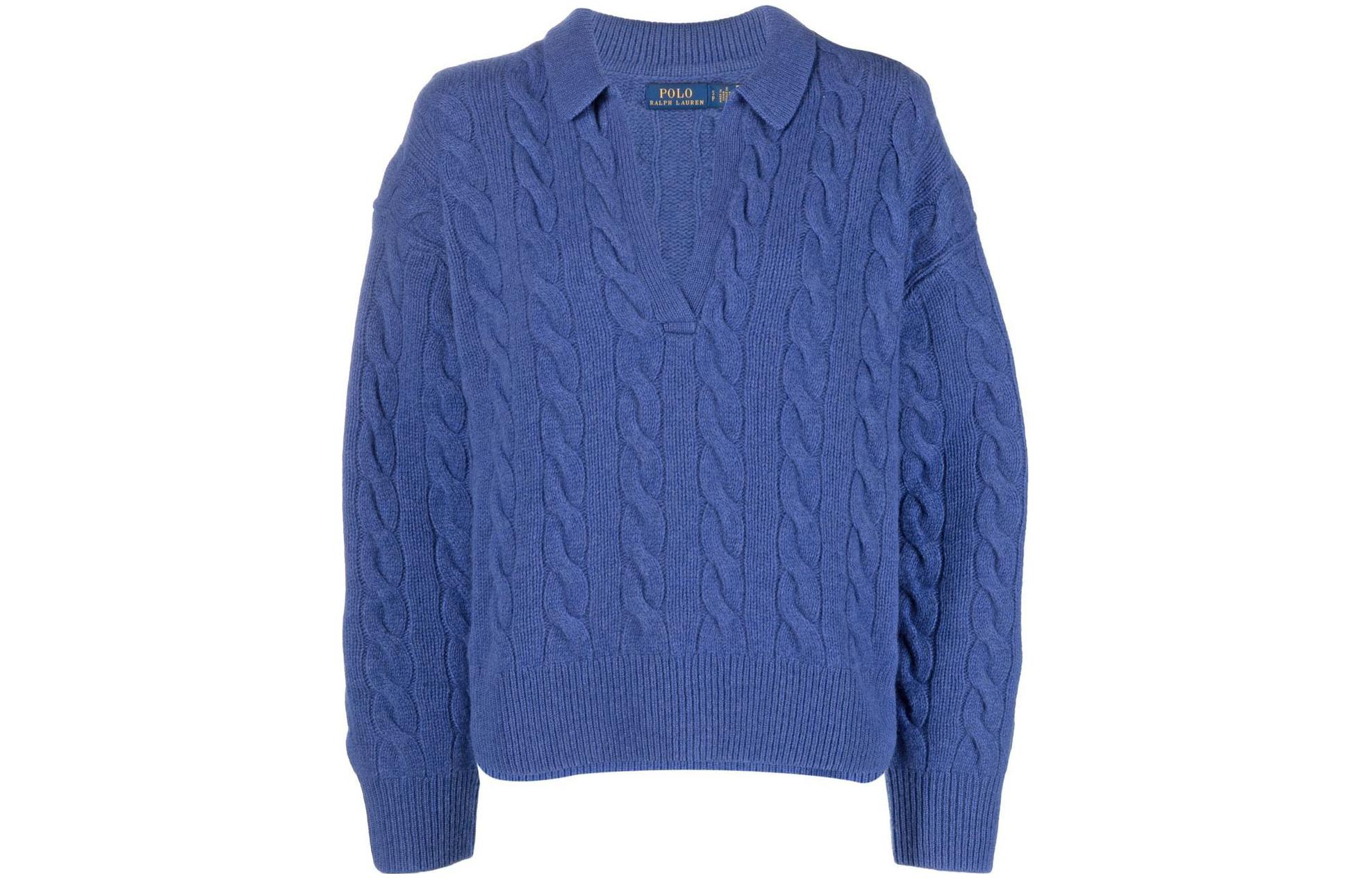 Polo Ralph Lauren Женский свитер из кашемира FW22 Blue — фото 3
