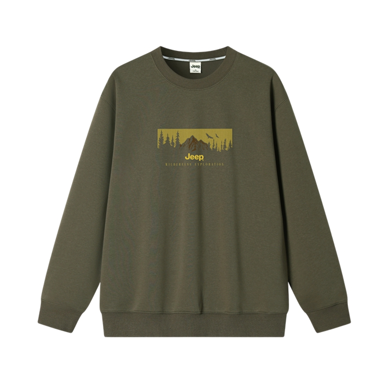 

Свитшот мужской с круглым вырезом Moderate Regular Jeep, светло-зеленый