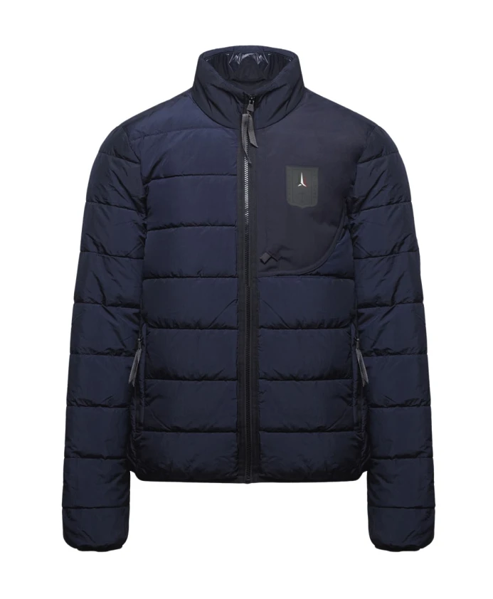 

Куртка из переливающегося жатого нейлона. Aeronautica Militare, синий