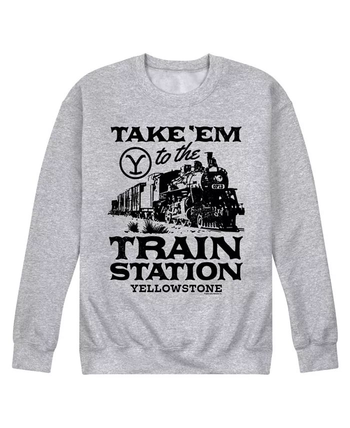 

Мужская флисовая толстовка Yellowstone Train Station AIRWAVES, серый