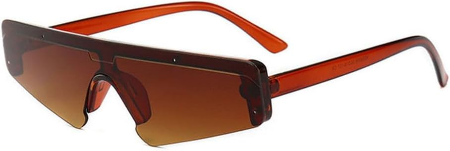 

Солнцезащитные очки LVTFCO в ретро-стиле, маленькая оправа, модные женские солнцезащитные очки с козырьком, мужские пляжные зеркальные очки с защитой от УФ-излучения UV400, Brown