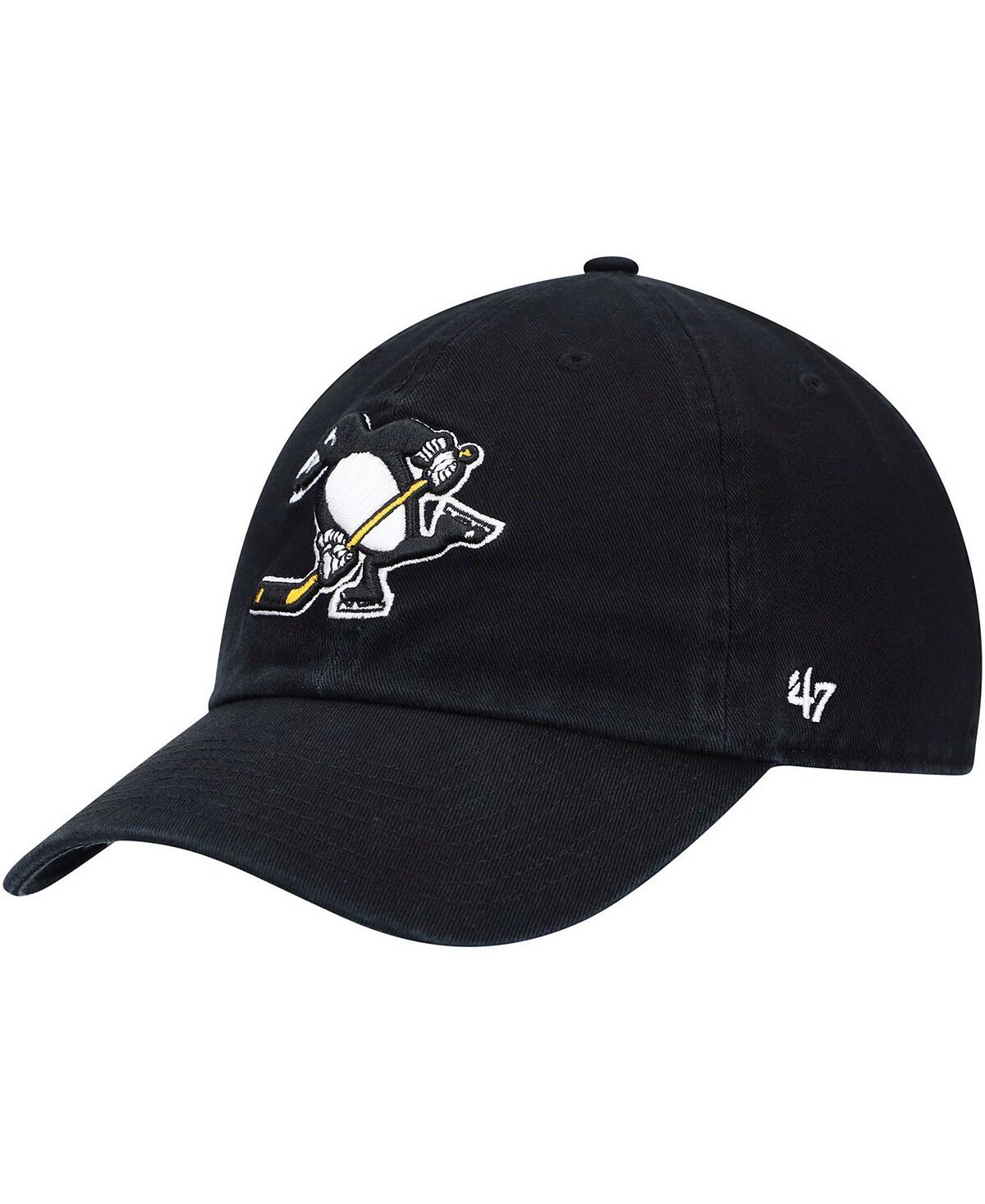 

Мужская черная регулируемая кепка с логотипом Pittsburgh Penguins '47 Brand