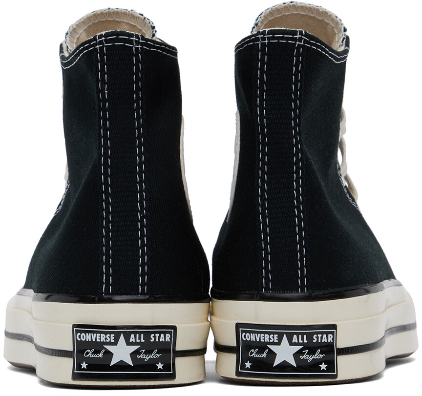 Черные высокие кеды Chuck 70 Converse, Black/Black/Egret — фото 2