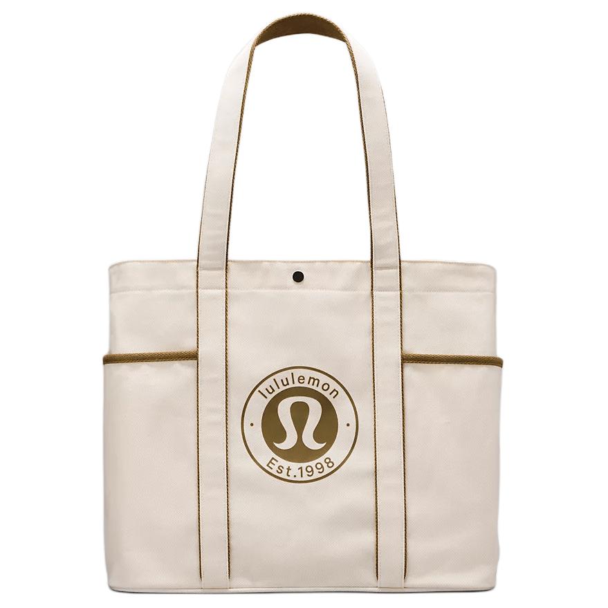

Lululemon Хлопковая и холщовая сумка-шоппер, Natural & Brown