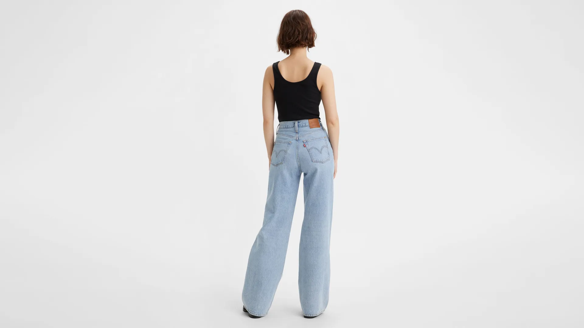 Широкие женские джинсы с рельефной клеткой Levi's, цвет Far And Wide - Light Wash — фото 3