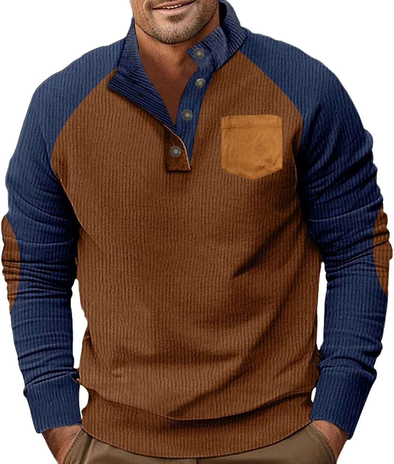 

Мужская рубашка из вельвета casual slim fit с длинным рукавом