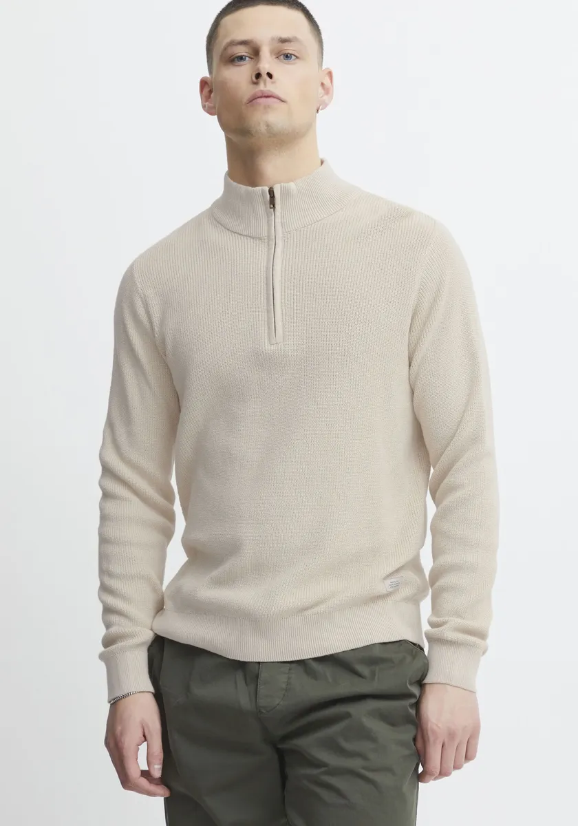

Свитер с воротником-стойкой "BL Pullover BH Codford с полумолнией" Blend, серый