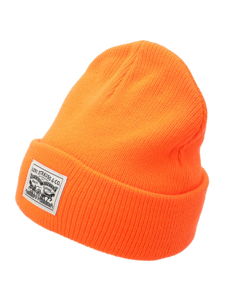 

Шапка LEVI'S Beanie, цвет neon orange